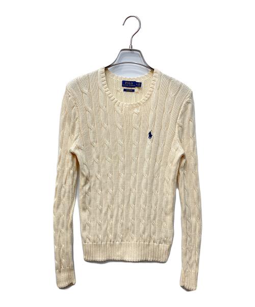 POLO RALPH LAUREN（ポロ・ラルフローレン）POLO RALPH LAUREN (ポロ・ラルフローレン) ケーブルニット ブラウン サイズ:Mの古着・服飾アイテム