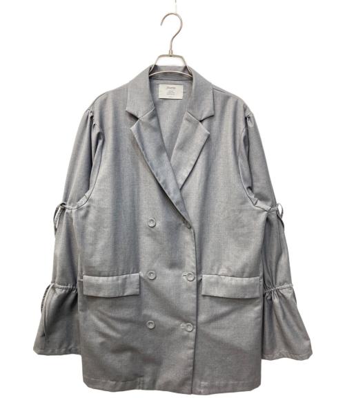 jouetie（ジュエティ）jouetie (ジュエティ) スリーブリボンジャケットミニワンピース グレー サイズ:Mの古着・服飾アイテム