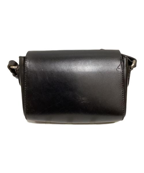 DRIES VAN NOTEN（ドリスヴァンノッテン）DRIES VAN NOTEN (ドリスヴァンノッテン) レザーショルダーバッグ ブラックの古着・服飾アイテム