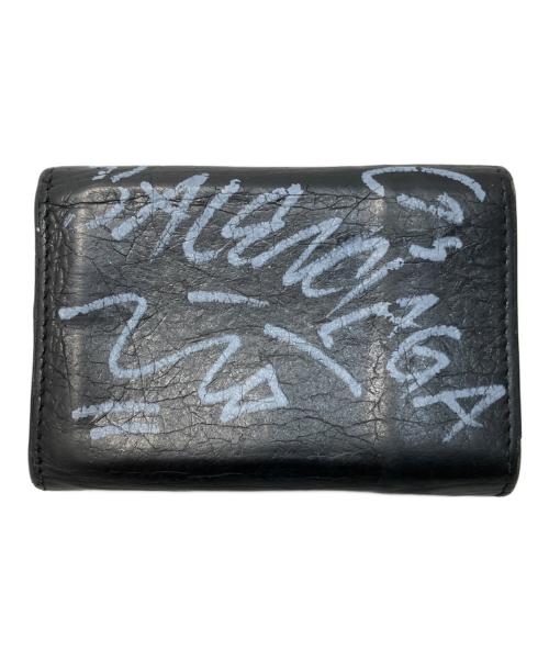 BALENCIAGA（バレンシアガ）BALENCIAGA (バレンシアガ) グラフィティ ペイント ミニウォレット ブラックの古着・服飾アイテム