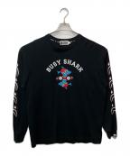 A BATHING APEアベイシングエイプ）の古着「BUSY SHARK LONG SLEEVE TEE」｜ブラック