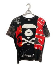 Aape BY A BATHING APE（エーエイプ バイ アベイシングエイプ）の古着「AAPE UNVS "Metallica" tee/メタリカTシャツ」｜ブラック