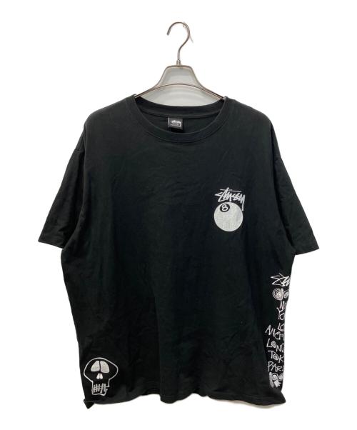 stussy（ステューシー）stussy (ステューシー) Test Strike Pigment Dyed Tee ブラック サイズ:ＸＬの古着・服飾アイテム