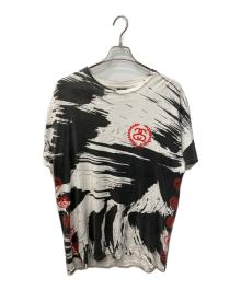 stussy（ステューシー）の古着「オールオーバープリントTシャツ」｜ホワイト×ブラック