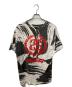 stussy (ステューシー) オールオーバープリントTシャツ ホワイト×ブラック サイズ:L：6000円