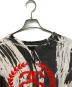 中古・古着 stussy (ステューシー) オールオーバープリントTシャツ ホワイト×ブラック サイズ:L：6000円