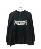 NEIGHBORHOODネイバーフッド）の古着「プリントカットソー」｜ブラック