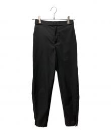 PLEATS PLEASE（プリーツプリーズ）の古着「ノープリーツジップスリットパンツ」｜ブラック