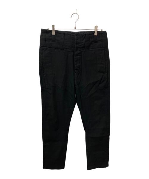 ANN DEMEULEMEESTER（アンドゥムルメステール）ANN DEMEULEMEESTER (アンドゥムルメステール) ハイウエストパンツ ブラック サイズ:Ｓの古着・服飾アイテム
