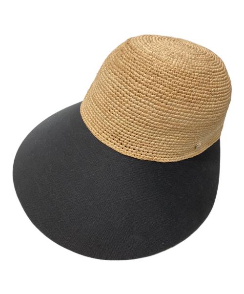 HELEN KAMINSKI（ヘレンカミンスキー）HELEN KAMINSKI (ヘレンカミンスキー) BLAISE RAFFIA LINEN CAP　（ブレイズ ラフィア＆リネンキャップ） ブラックの古着・服飾アイテム