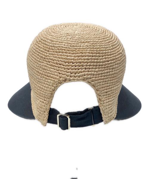 HELEN KAMINSKI（ヘレンカミンスキー）HELEN KAMINSKI (ヘレンカミンスキー) BLAISE RAFFIA LINEN CAP　（ブレイズ ラフィア＆リネンキャップ） ブラックの古着・服飾アイテム