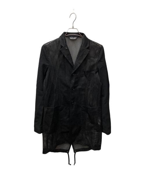 COMME des GARCONS HOMME DEUX（コムデギャルソン オム ドゥ）COMME des GARCONS HOMME DEUX (コムデギャルソン オム ドゥ) メッシュ切替ハーフコート ブラック サイズ:Mの古着・服飾アイテム