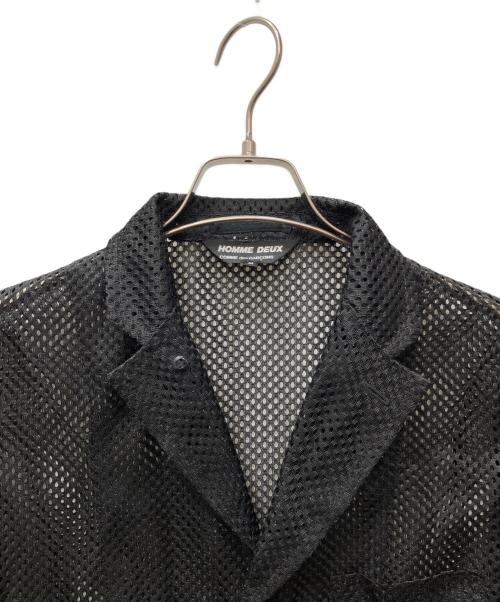 COMME des GARCONS HOMME DEUX（コムデギャルソン オム ドゥ）COMME des GARCONS HOMME DEUX (コムデギャルソン オム ドゥ) メッシュ切替ハーフコート ブラック サイズ:Mの古着・服飾アイテム