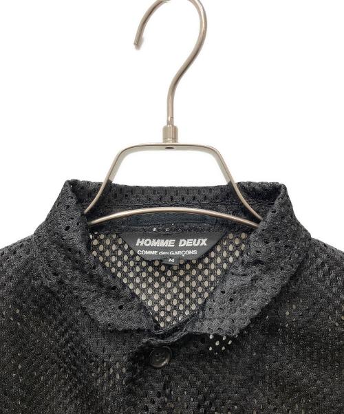 COMME des GARCONS HOMME DEUX（コムデギャルソン オム ドゥ）COMME des GARCONS HOMME DEUX (コムデギャルソン オム ドゥ) メッシュ切替ハーフコート ブラック サイズ:Mの古着・服飾アイテム