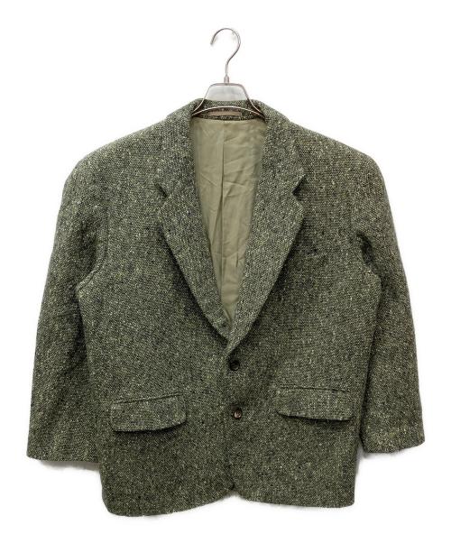 COMME des GARCONS HOMME PLUS（コムデギャルソンオムプリュス）COMME des GARCONS HOMME PLUS (コムデギャルソンオムプリュス) 80's ミックスツイード2Bジャケット ベージュ×グリーン サイズ:Mの古着・服飾アイテム