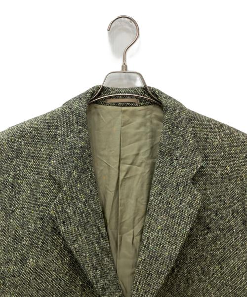 COMME des GARCONS HOMME PLUS（コムデギャルソンオムプリュス）COMME des GARCONS HOMME PLUS (コムデギャルソンオムプリュス) 80's ミックスツイード2Bジャケット ベージュ×グリーン サイズ:Mの古着・服飾アイテム