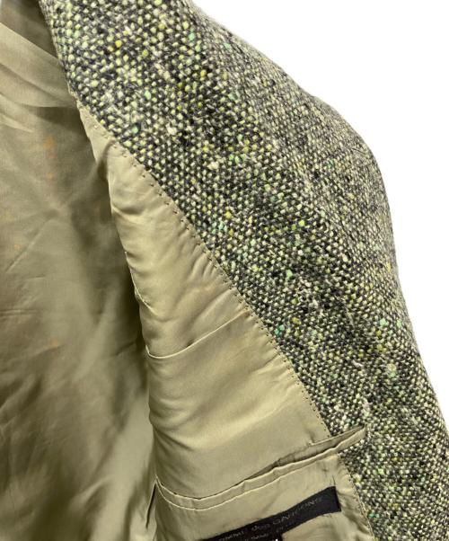 COMME des GARCONS HOMME PLUS（コムデギャルソンオムプリュス）COMME des GARCONS HOMME PLUS (コムデギャルソンオムプリュス) 80's ミックスツイード2Bジャケット ベージュ×グリーン サイズ:Mの古着・服飾アイテム