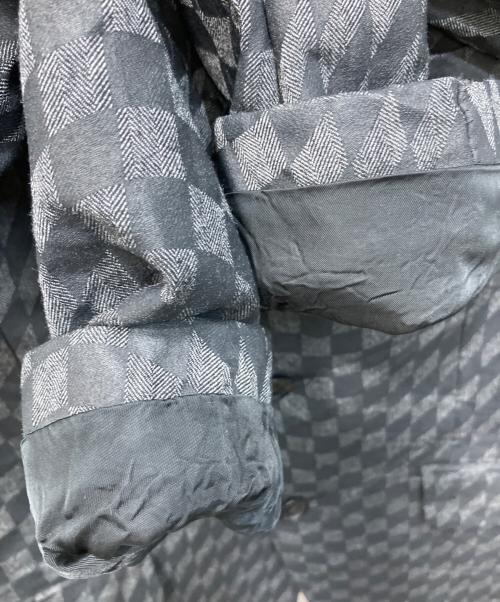 COMME des GARCONS HOMME DEUX（コムデギャルソン オム ドゥ）COMME des GARCONS HOMME DEUX (コムデギャルソン オム ドゥ) 変形市松ジャケット&イージーパンツ セットアップ グレー サイズ:S/Sの古着・服飾アイテム