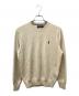 POLO RALPH LAUREN（ポロ・ラルフローレン）の古着「ポニーポイント コットンクルーネックニット」｜ベージュ