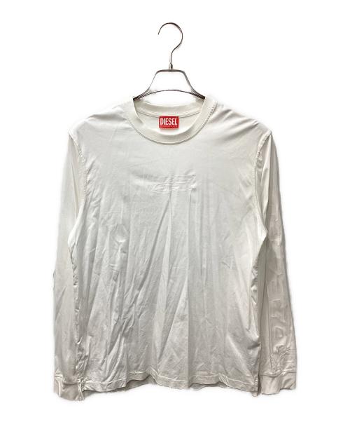 DIESEL（ディーゼル）DIESEL (ディーゼル) アームプリントカットソー ホワイト サイズ:Mの古着・服飾アイテム