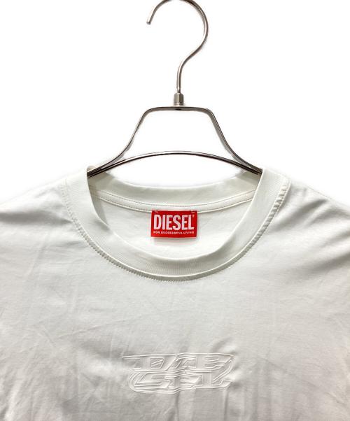 DIESEL（ディーゼル）DIESEL (ディーゼル) アームプリントカットソー ホワイト サイズ:Mの古着・服飾アイテム