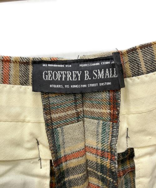 GEOFFREY B SMALL（ジェフリービースモール）GEOFFREY B SMALL (ジェフリービースモール) 90's パッチワークチェッカーデニムパンツ ブラウン サイズ:表記なし(実寸をご確認ください)の古着・服飾アイテム