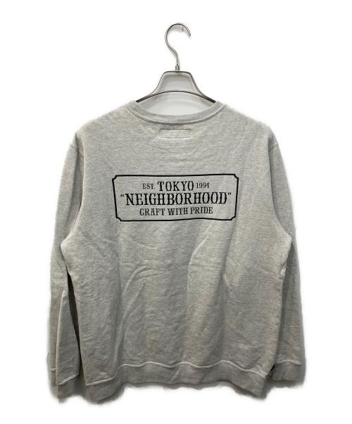 NEIGHBORHOOD（ネイバーフッド）NEIGHBORHOOD (ネイバーフッド) CLASSIC-S/C-CREW.LS/両面ロゴプリントスウェット グレー サイズ:Mの古着・服飾アイテム