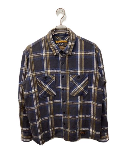 NEIGHBORHOOD（ネイバーフッド）NEIGHBORHOOD (ネイバーフッド) LUMBERS C-SHIRT LS/ヘビーフランネルシャツ ネイビー サイズ:XLの古着・服飾アイテム