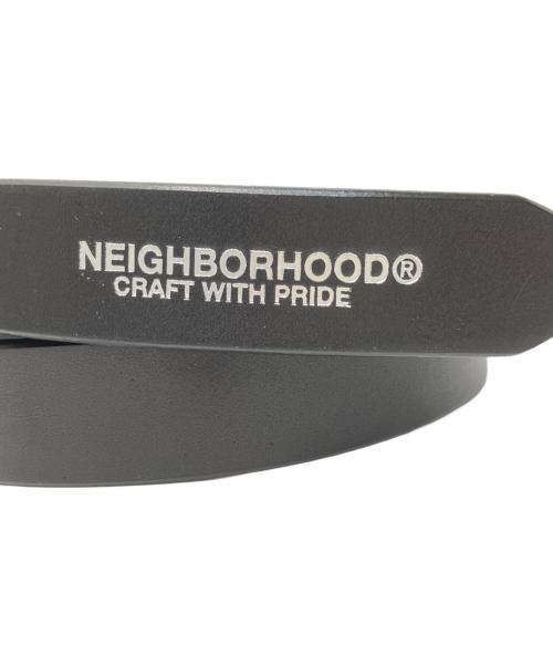 NEIGHBORHOOD（ネイバーフッド）NEIGHBORHOOD (ネイバーフッド) ブラックレザーナローベルト ブラック サイズ:32の古着・服飾アイテム