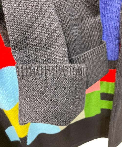 COMME des GARCONS SHIRT（コムデギャルソンシャツ）COMME des GARCONS SHIRT (コムデギャルソンシャツ) モザイク柄アクリルウールニット ネイビー サイズ:Mの古着・服飾アイテム