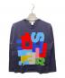 COMME des GARCONS SHIRT（コムデギャルソンシャツ）の古着「モザイク柄アクリルウールニット」｜ネイビー