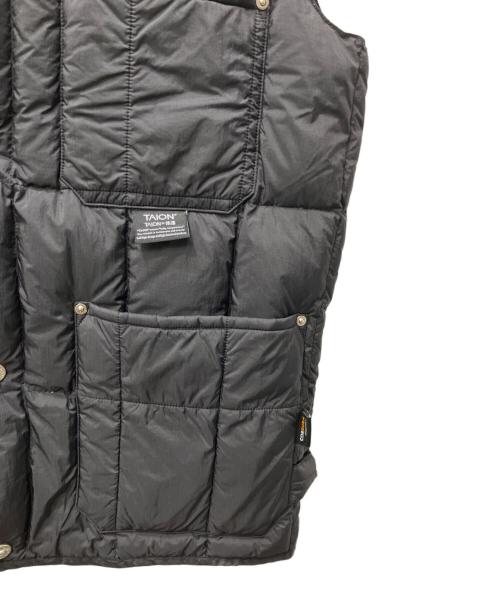 TAION（タイオン）TAION (タイオン) 3ポケットダウンベスト ブラック サイズ:Lの古着・服飾アイテム
