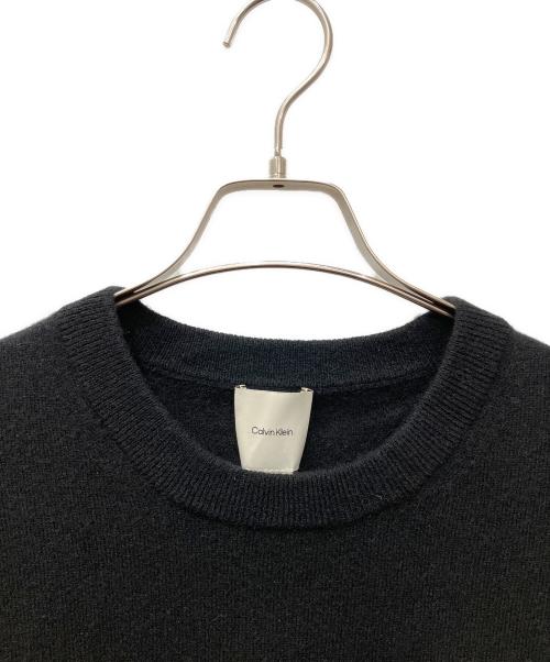 Calvin Klein（カルバンクライン）Calvin Klein (カルバンクライン) クラシック カシミヤ クルーネックセーター ブラック サイズ:L 未使用品の古着・服飾アイテム