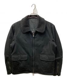 Yohji Yamamoto pour homme（ヨウジヤマモト プールオム）の古着「ボアカラーフライトジャケット」｜ブラック