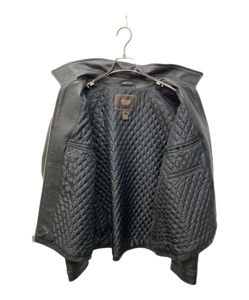 COACH（コーチ）COACH (コーチ) レザージップジャケット ブラック サイズ:Lの古着・服飾アイテム