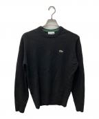 LACOSTEラコステ）の古着「サスティナブルウールニットワンポイントセーター」｜ブラック
