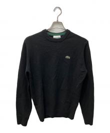 LACOSTE（ラコステ）の古着「サスティナブルウールニットワンポイントセーター」｜ブラック