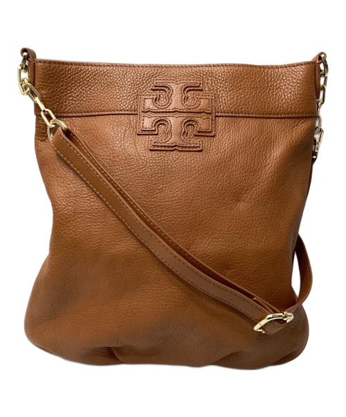 TORY BURCH（トリーバーチ）TORY BURCH (トリーバーチ) オールレザースクエア型ショルダーバッグ ブラウンの古着・服飾アイテム