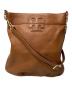 TORY BURCH（トリーバーチ）の古着「オールレザースクエア型ショルダーバッグ」｜ブラウン