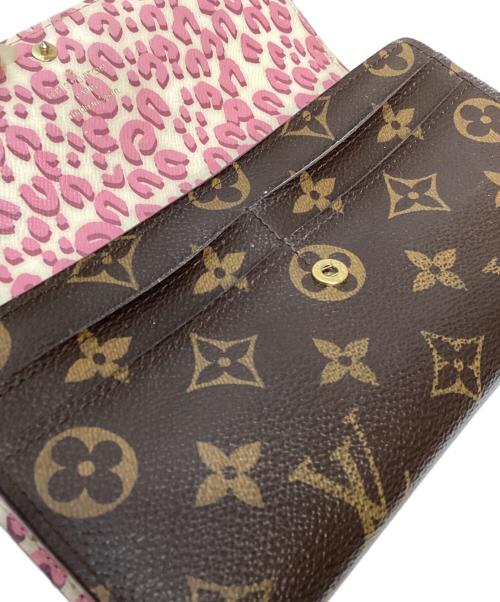 LOUIS VUITTON（ルイ ヴィトン）LOUIS VUITTON (ルイ ヴィトン) レオパード ポルトフォイユ・サラ ブラウンの古着・服飾アイテム
