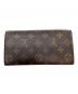 LOUIS VUITTON (ルイ ヴィトン) レオパード ポルトフォイユ・サラ ブラウン：25000円