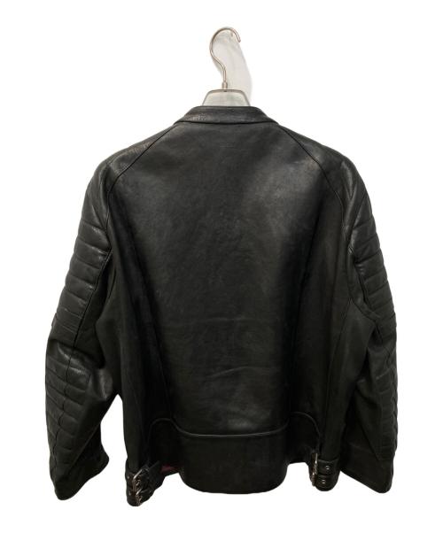 GUCCI（グッチ）GUCCI (グッチ) キルティングパデット ラムレザー ライダースジャケット ブラック サイズ:56の古着・服飾アイテム