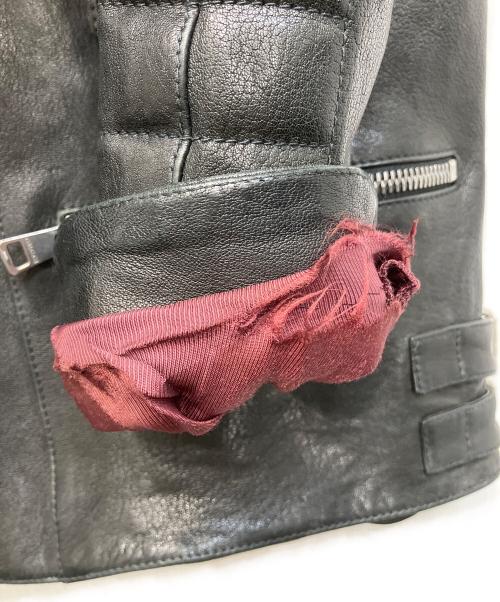 GUCCI（グッチ）GUCCI (グッチ) キルティングパデット ラムレザー ライダースジャケット ブラック サイズ:56の古着・服飾アイテム
