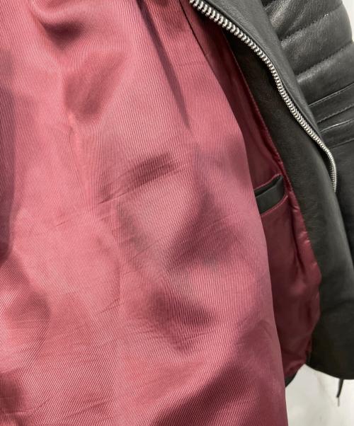 GUCCI（グッチ）GUCCI (グッチ) キルティングパデット ラムレザー ライダースジャケット ブラック サイズ:56の古着・服飾アイテム