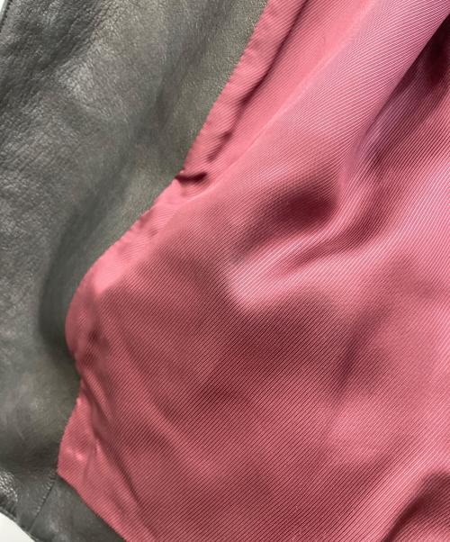 GUCCI（グッチ）GUCCI (グッチ) キルティングパデット ラムレザー ライダースジャケット ブラック サイズ:56の古着・服飾アイテム
