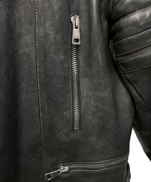 GUCCI（グッチ）GUCCI (グッチ) キルティングパデット ラムレザー ライダースジャケット ブラック サイズ:56の古着・服飾アイテム