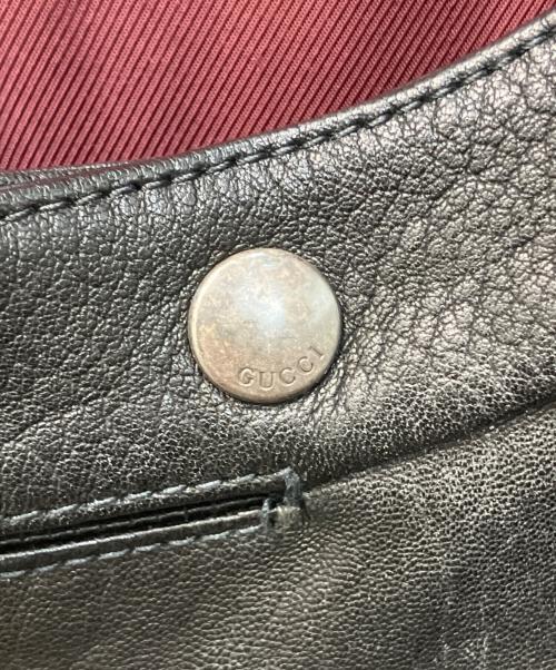 GUCCI（グッチ）GUCCI (グッチ) キルティングパデット ラムレザー ライダースジャケット ブラック サイズ:56の古着・服飾アイテム