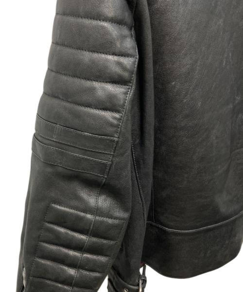 GUCCI（グッチ）GUCCI (グッチ) キルティングパデット ラムレザー ライダースジャケット ブラック サイズ:56の古着・服飾アイテム