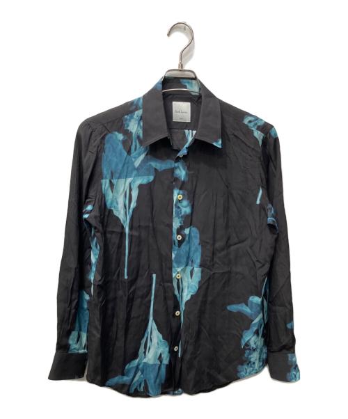 PAUL SMITH（ポールスミス）Paul Smith (ポールスミス) 転写レーヨンシャツ ブラック サイズ:Ｓの古着・服飾アイテム