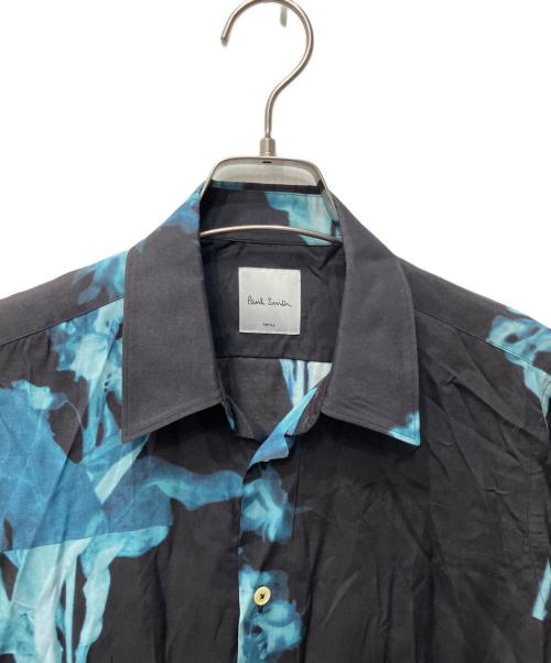PAUL SMITH（ポールスミス）Paul Smith (ポールスミス) 転写レーヨンシャツ ブラック サイズ:Ｓの古着・服飾アイテム